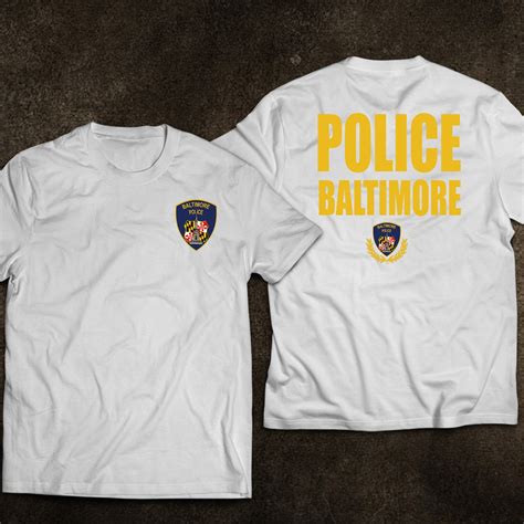 New Police US Baltimore Maryland US United States Security Rescue Tshirt - Etsy