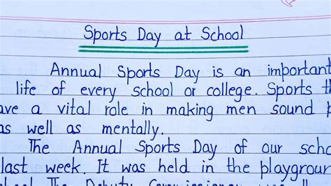 How Do You Write A Speech On Sports Day