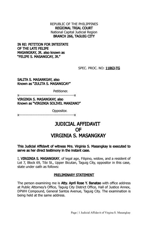 Pleadings In Civil Case Republic Of The Philippines Regional Trial