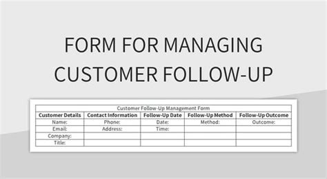 Free Customer Follow Up Templates For Google Sheets And Microsoft Excel ...