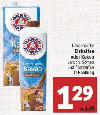 Bärenmarke Eiskaffee Oder Kakao Angebot bei Marktkauf