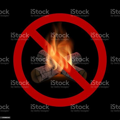 Sign Of Prohibition Of Fire Incitement Stock Illustration Download