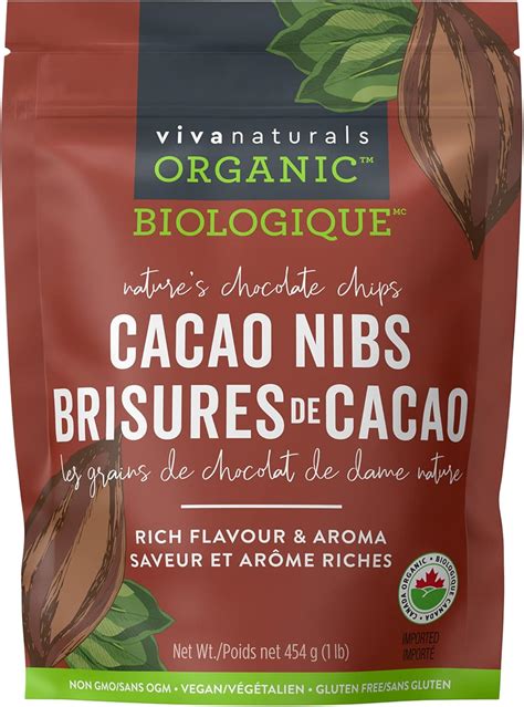 Viva Naturals Organic Cacao Nibs Lb G Certified Keto And