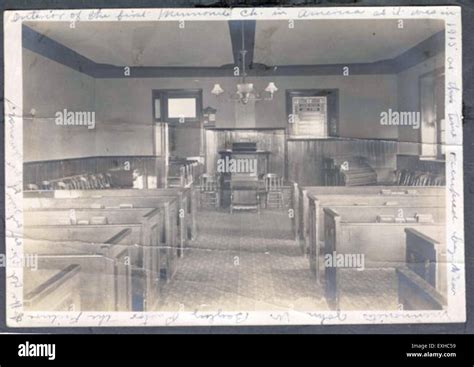 Germantown Mennonite Church Interior,1915 Stock Photo - Alamy