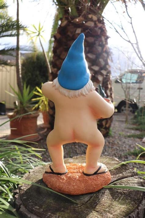 Garden Gnome Naked Nude Gnomes Drinking Beer Naughty Garden Ornament