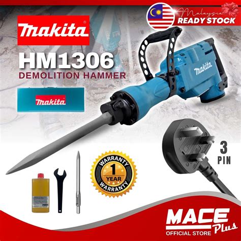 Makita Original Hm Heavy Duty Demolition Hammer Hex Shank Impact