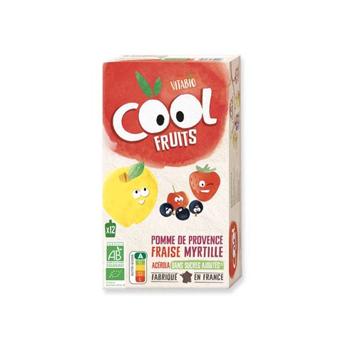 Maxi Lot De Compotes Cool Fruits Pomme Fraise Myrtille Bio 12x90g