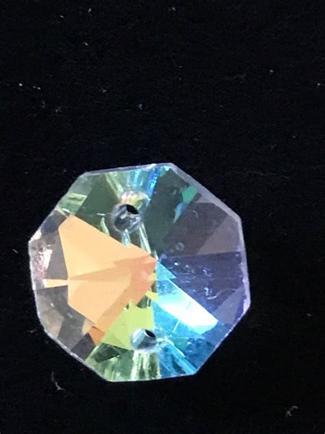 Swarovski Octagon Crystal Beads Mm Crystal Ab Etsy