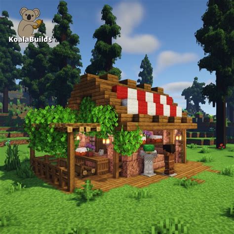 Minecraft: Cozy cafe tutorial | build ideas | Minecraft houses, Amazing minecraft, Minecraft ...