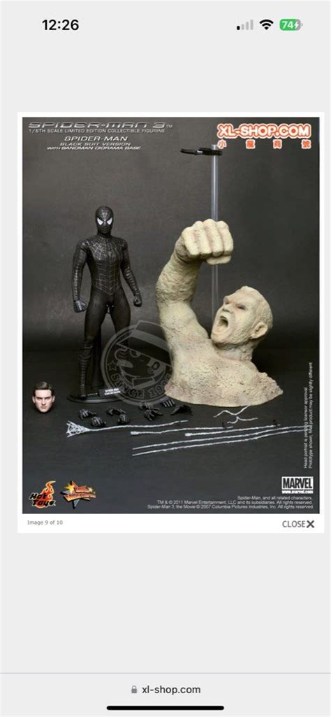 Hot Toys MMS Spider Man Black Suit Version Hobbies Toys Toys