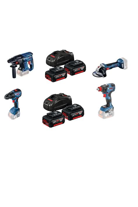 Bosch GBH 180-LI+GWS 180-LI +GSR 18V 50 + GDX 18V 200C+ 4X 5 AH AKÜ+ 2 ...