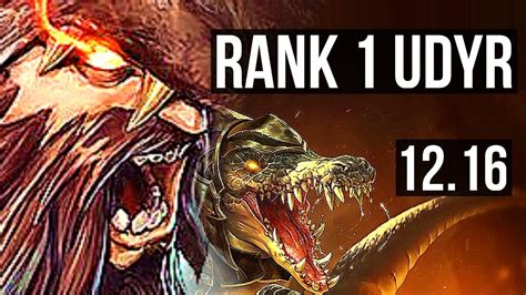 UDYR Vs RENEKTON TOP Rank 1 Udyr 6 2 4 EUW Challenger 12 16