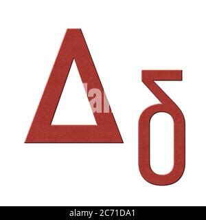 D Silver Greek Letter Delta Stock Photo Alamy