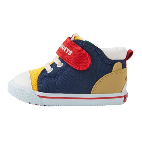 ミキハウス セカンドシューズ 顔ドン メッシュ素材 セカンド ベビーシューズ 靴 くつ マルチカラー cm cm cm ホットビスケッツ HOT BISCUITS