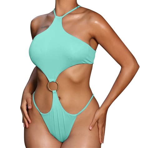 Black One Piece Swimsuit New Swimsuit Summer Beach Bathing Suit Bikini Women S Solid Color