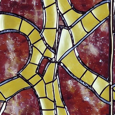 Gold Silver And Burgundy Stained Glass Painting · Creative Fabrica