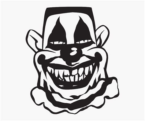 Evil Clown Clip Art Vector Graphics It Clowns In Black And White