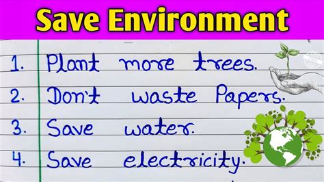 Ways To Save The Environment Save Environment Essay In English