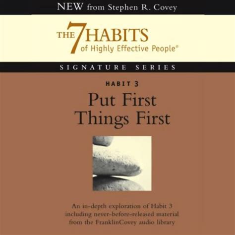 Jp： Put First Things First Habit 3 Of The 7 Habits Of Highly