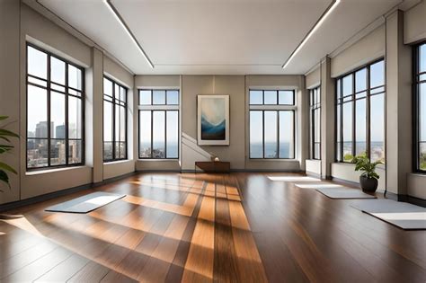 Premium AI Image | A room with a view and a large window with a view of the ocean.