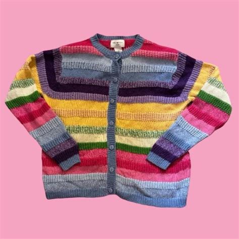 Vintage Colorful Striped Sweater Ahh So Cutsey Depop