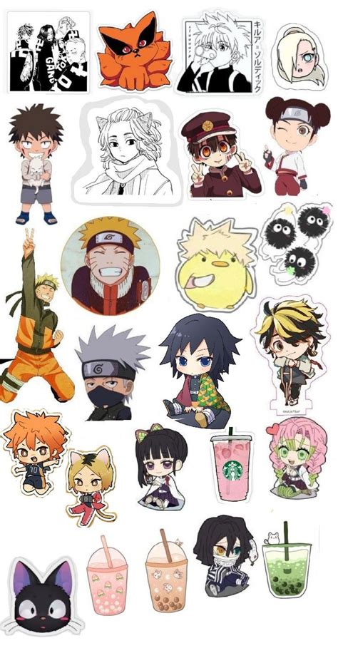 anime stickers collection cute cool  kawaii designs