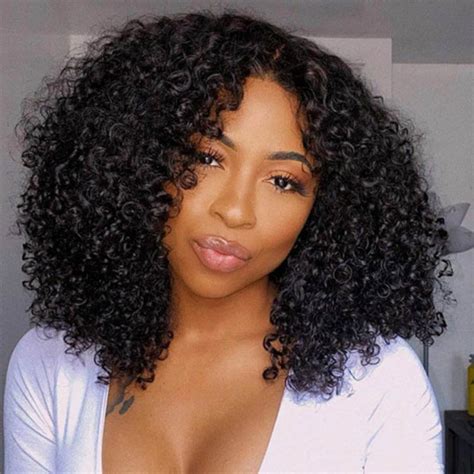 Kinky Curly 14 Inch Bob Wig Black Short Bob Lace Wigs West Kiss Hair