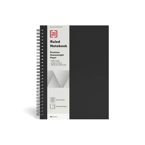 tru red medium soft cover ruled notebook blk tr walmartcom