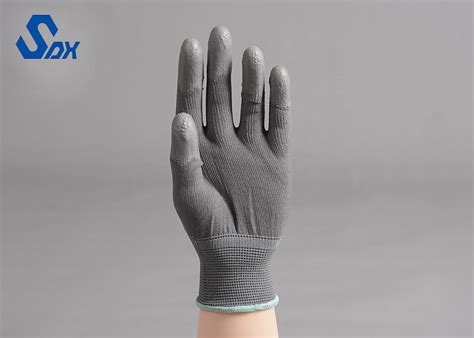 Clean Room Anti Static Carbon Fiber Pu Palm Coated Gloves China Nylon