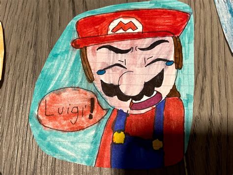 Mario crying Luigis name by Haros98 on DeviantArt