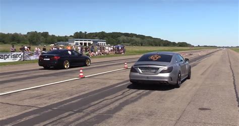 Hp Mercedes Benz Cls Amg Drag Races Hp Bmw M Humiliation