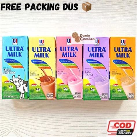 [termurah ] Ultra Milk 200ml Satuan Susu Uht Ultramilk Berbagai Rasa Lazada Indonesia