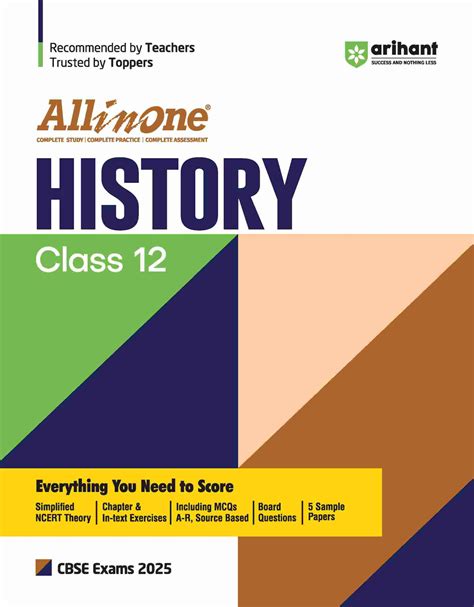 Arihant All In One Ncert Based History For Class 12 2025 Malik Booksellers And Stationers