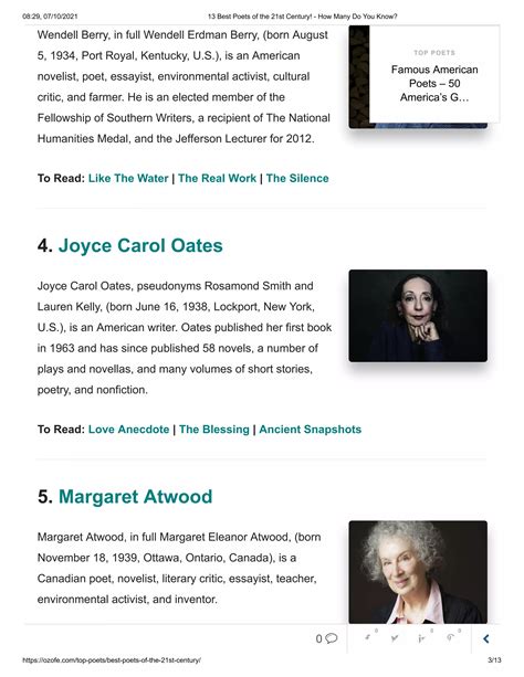 13 Best Poets Of The 21st Century How Many Do You Know Pdf Poetry Books And Literature