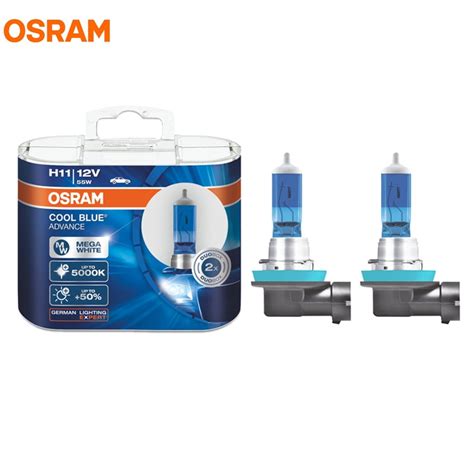 OSRAM H11 5000K 12V 55W 62211CBA Cool Blue Advance Halogen Bulbs Xenon