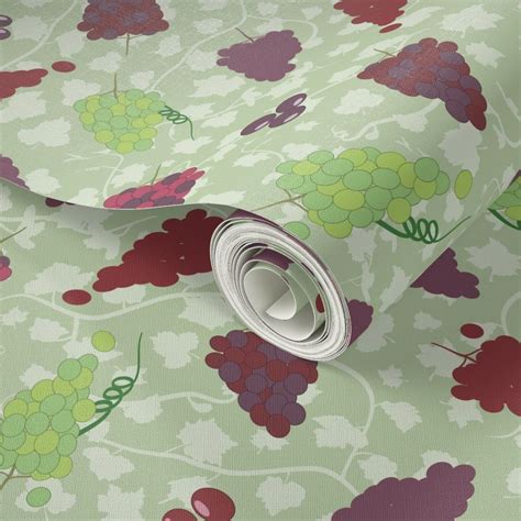 Textured Green Vine Background with Wallpaper | Spoonflower