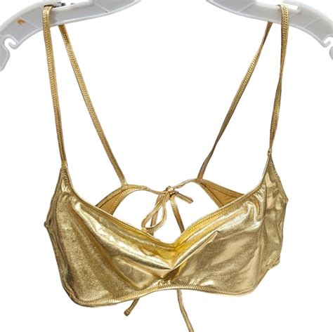 SKIMS Swim Skims Swim Metallic Micro Scoop Bikini Nwt Poshmark