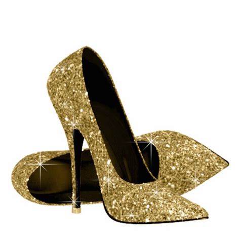 Gold Glitter Heels