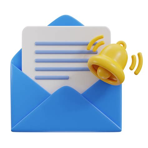 3d correo electrónico con notificación icono ilustración 30762549 PNG