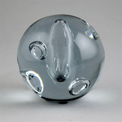 Clear Glass Orb Paperweight Circular Bubbles By Strombergshyttan A1630 N7843 Freeforms Clear