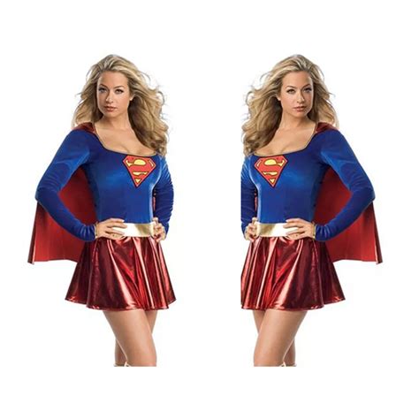 Supergirl Christmas Halloween Cosplay Costumes, DC Comic Justice League ...