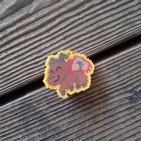 Jersey Devil Pixel Art Pin Handmade Plastic Cryptid Pinback Etsy