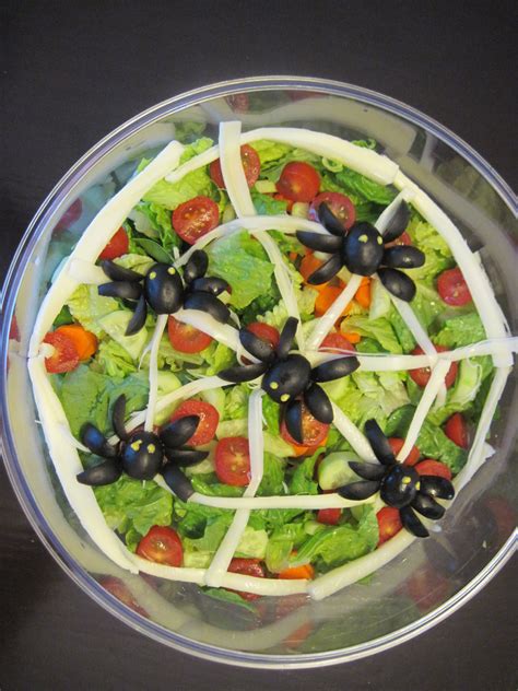 Spider Salad For Halloween Halloween Food Dinner Halloween Side Dishes Recipes Healthy