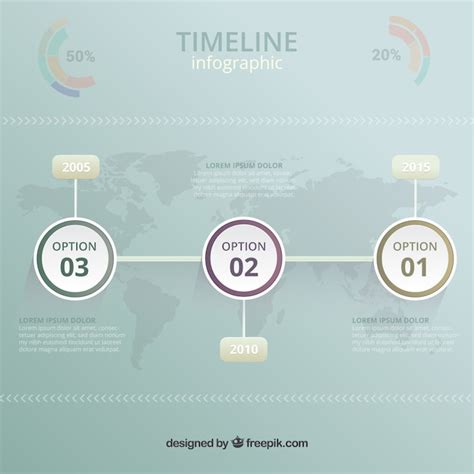 Free Vector Timeline Infographic With Circles