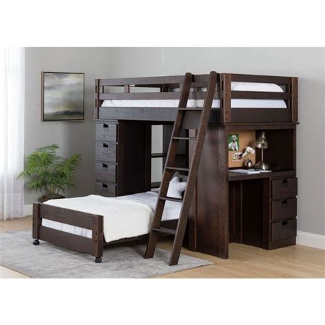 Vista Brown Loft Bed Elements Furniture Furniture Cart