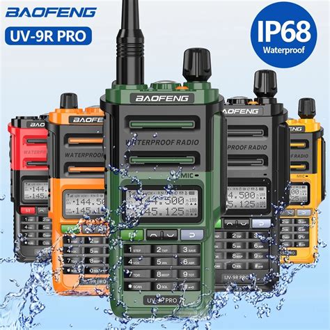 Baofeng Uv 9r Pro V1 Ip68 Waterproof Walkie Talkie High Power Dual Band Uhf Vhf Long Range Cb