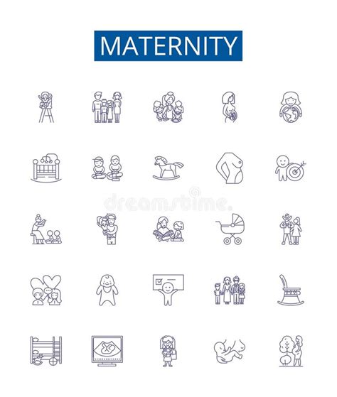 Maternity Line Icons Signs Set Design Collection Of Pregnancy