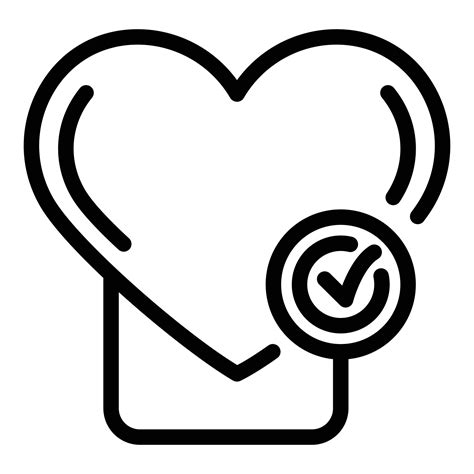 Healthy Heart Icon Outline Style 15604565 Vector Art At Vecteezy