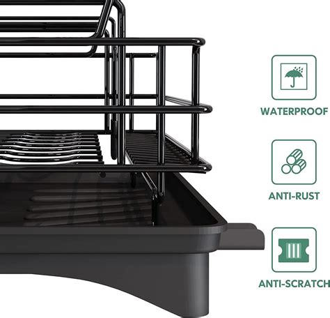 Buy Majalis Dish Drying Rack Drainboard Set 2 Tier Stainless Steel Large Dish Racks With