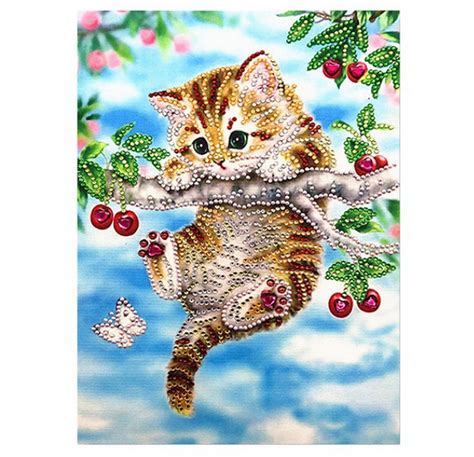 984x1377 Cat Diamond Painting Kit Special Shaped Etsy